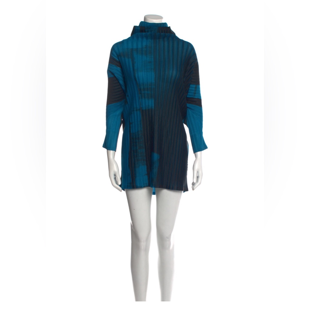 Pleats Please Issey Miyake Printed Pleated Shift Dress